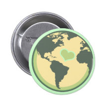 Aimez le jour de la terre de planète badge avec épingle