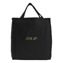 Aimez-le sac fourre-tout brodé