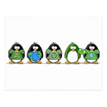 Aimez les pingouins de la terre cartes postales