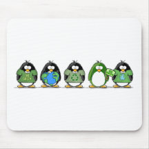 Aimez les pingouins de la terre tapis de souris