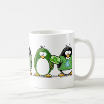 Aimez les pingouins de la terre tasse à café