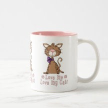 Aimez-moi, aimez mon chat tasse à café