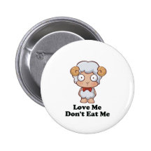 Aimez-moi ne me mangent pas conception de moutons badges