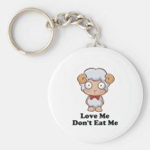Aimez-moi ne me mangent pas conception de moutons porte-clefs