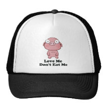 Aimez-moi ne me mangent pas conception de porc casquettes