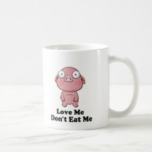 Aimez-moi ne me mangent pas conception de porc tasses à café