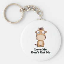 Aimez-moi ne me mangent pas conception de vache porte-clés