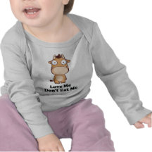 Aimez-moi ne me mangent pas conception de vache t-shirt