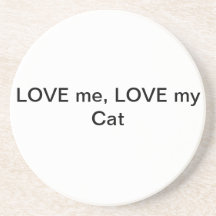 Aimez mon caboteur de chat dessous de verres