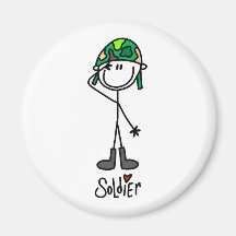 Aimez un soldat magnets pour réfrigérateur