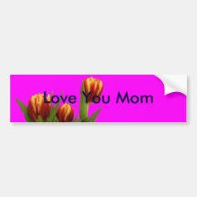 Aimez-vous maman - tulipes le MUSÉE Zazzle Adhésif Pour Voiture
