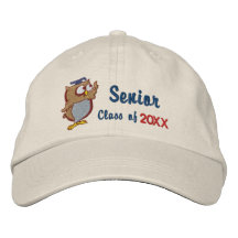 Aîné de diplômé de hibou - personnaliser casquettes brodées
