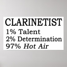 Air chaud de Clarinetist Posters