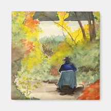 Air de Plein 1 parc de Lilie, Ann Arbor Michigan Magnets Pour Réfrigérateur