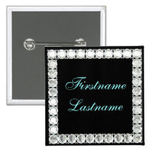 Ajoutez le diamant nom-personnalisable badges avec agrafe