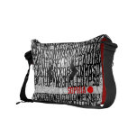 Ajoutez le sac nommé de rouge de code d'alphabet besace