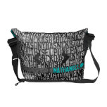 Ajoutez le sac nommé de Teal de code d'alphabet Besace