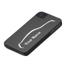 "ajoutez votre logo blanc de silhouette" de mustan coques iPhone 4