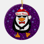 Ajoutez votre nom au pingouin de Noël Ornements