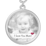 Ajoutez votre photo, je t'aime maman avec le colli pendentifs