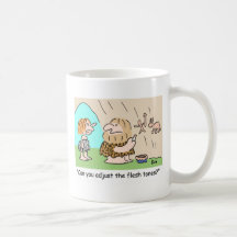 ajustez l'homme des cavernes de tons de chair tasses à café