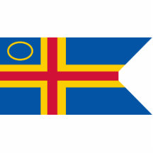 Åland, drapeau de la Finlande Photo En Relief