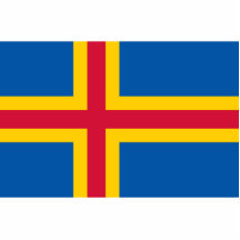 Aland, drapeau de la Finlande Photos En Relief