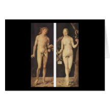 Albrecht Durer Adam et Ève Carte De Vœux