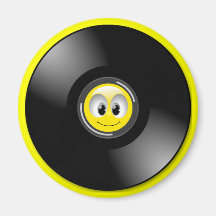ALBUM RECORD DE VISAGE SOURIANT MAGNETS POUR RÉFRIGÉRATEUR