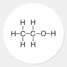 Alcool - formule chimique autocollants