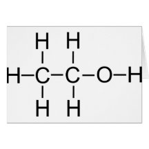 Alcool - formule chimique carte de vœux