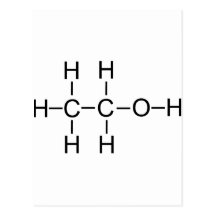 Alcool - formule chimique cartes postales