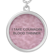 ALERTE MÉDICALE POUR COUMADINE PENDENTIF