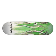 Alex Pardee "Lazyface toxique " Planches À Roulettes Customisées