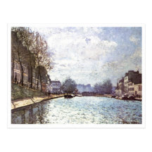 Alfred Sisley - Ansicht Kanals St Martin 1870 Carte Postale