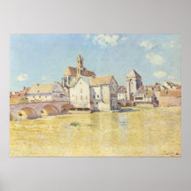 Alfred Sisley Brücke von Moret dans le der Morgens Affiche