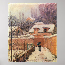 Alfred Sisley Garten im Louveciennes Schnee 1874 Posters
