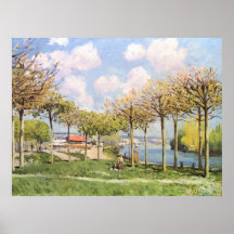 Alfred Sisley - meurent le bei Bougival 1876 de la Affiche