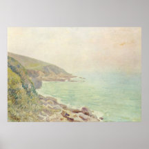 Alfred Sisley - Waliser Küste im Nebel 1887 - huil Affiches