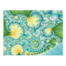 Algues - fractale carte postale