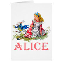 ALICE AU PAYS DES MERVEILLES CARTES DE VŒUX