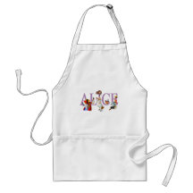ALICE AU PAYS DES MERVEILLES ET AMIS TABLIERS