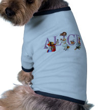 ALICE AU PAYS DES MERVEILLES ET AMIS T-SHIRT POUR TOUTOU