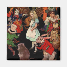 Alice au pays des merveilles magnets pour réfrigérateur