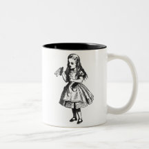 Alice avec la "boisson je" bouteille tasses à café