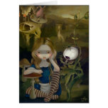 "Alice carte de voeux dans de Bosch paysage"