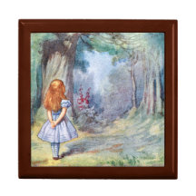 Alice dans la boîte à bijoux de bibelot de cadeau 