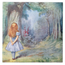 Alice dans la tuile ou le trépied d'art de Tenniel Carreaux En Céramique
