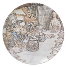 Alice dans le plat du pays des merveilles assiette