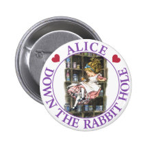 ALICE EN BAS DU TERRIER DE LAPIN BADGES